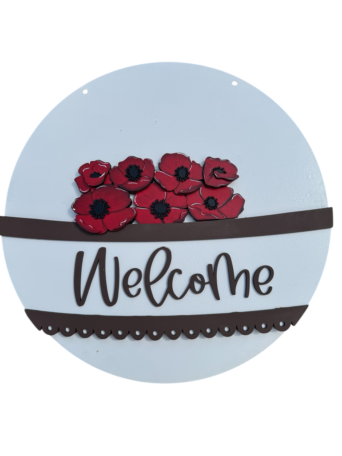 Wooden Basket with Red Flowers – DIY Paint Kit