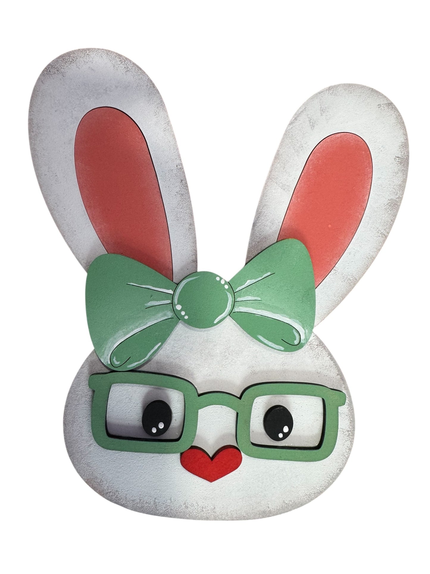Bunny Kisses Door Hanger | Easter Bunny Door Decor |  | DIY Paint Kit or Finished